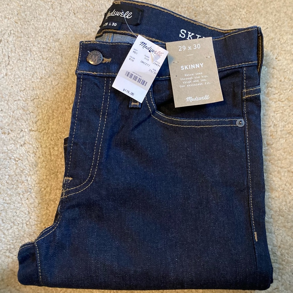 Madewell skinny jeans (29x30) NWT